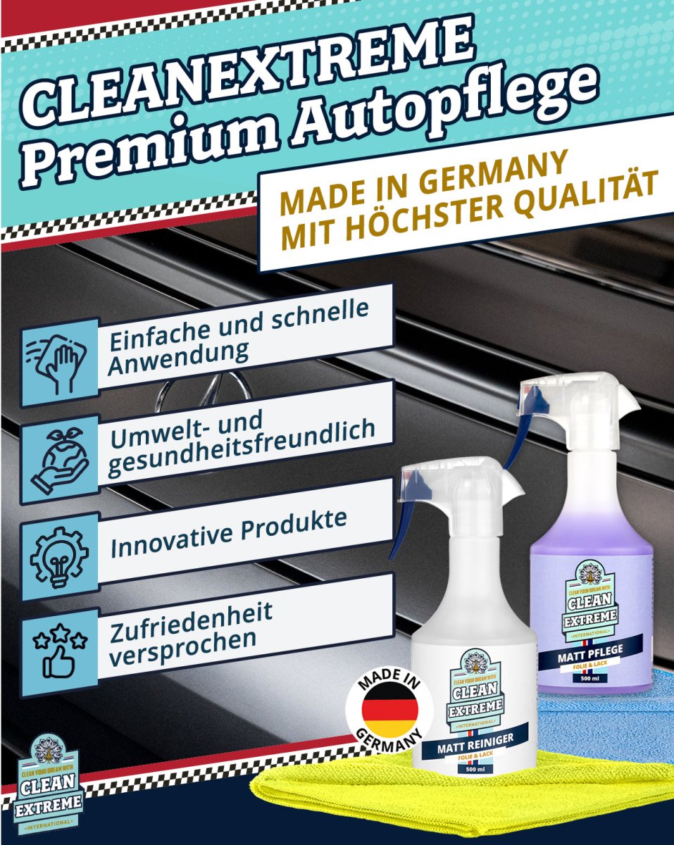 Auto Finish - Box Mattlack / Mattfolie - Reinigungs - und Pflege - Set - CLEANEXTREME