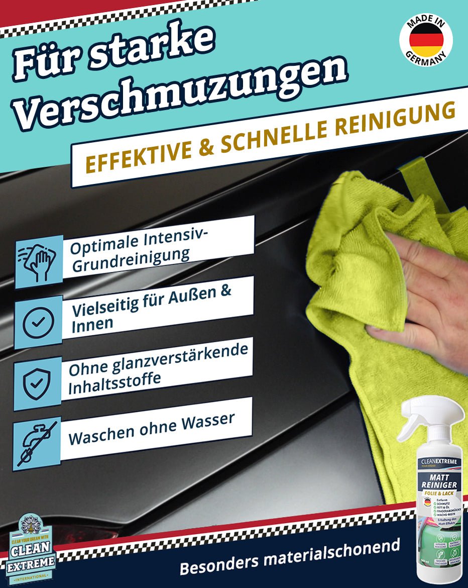 Auto - Set Mattlack / Mattfolie – Reinigung + Pflege MAXI - CLEANEXTREME