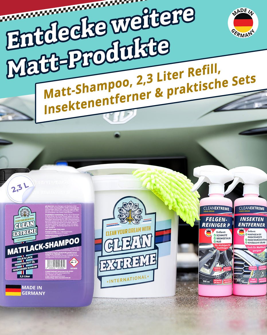 Auto - Set Mattlack / Mattfolie – Reinigung + Pflege MAXI - CLEANEXTREME