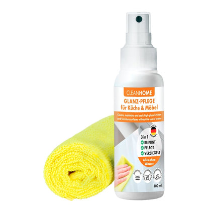 UniQuick SAUBER+PFLEGE - SET für Hochglanzfronten bei Küchen - und Möbel - CLEANEXTREME