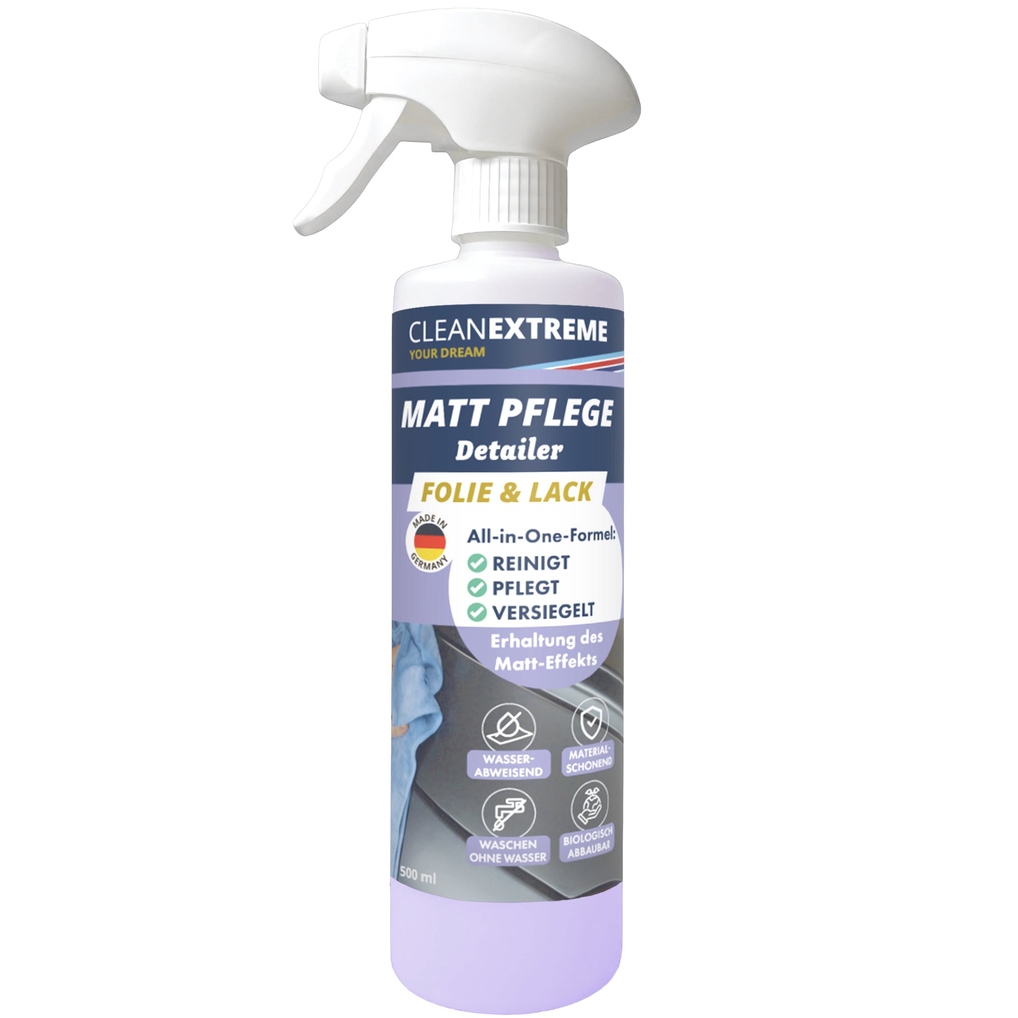 Auto Matt Pflege Folie & Lack mit Versiegelung - Detailer - 500 ml