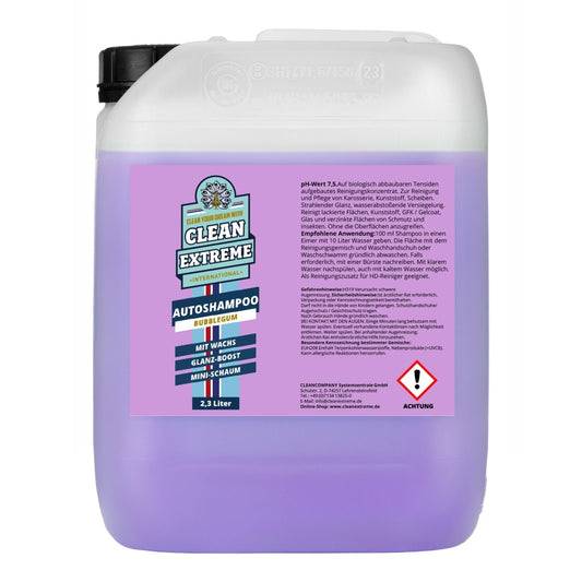 Autoshampoo Konzentrat BUBBLEGUM mit Wachs 2,3 Liter - CLEANEXTREME