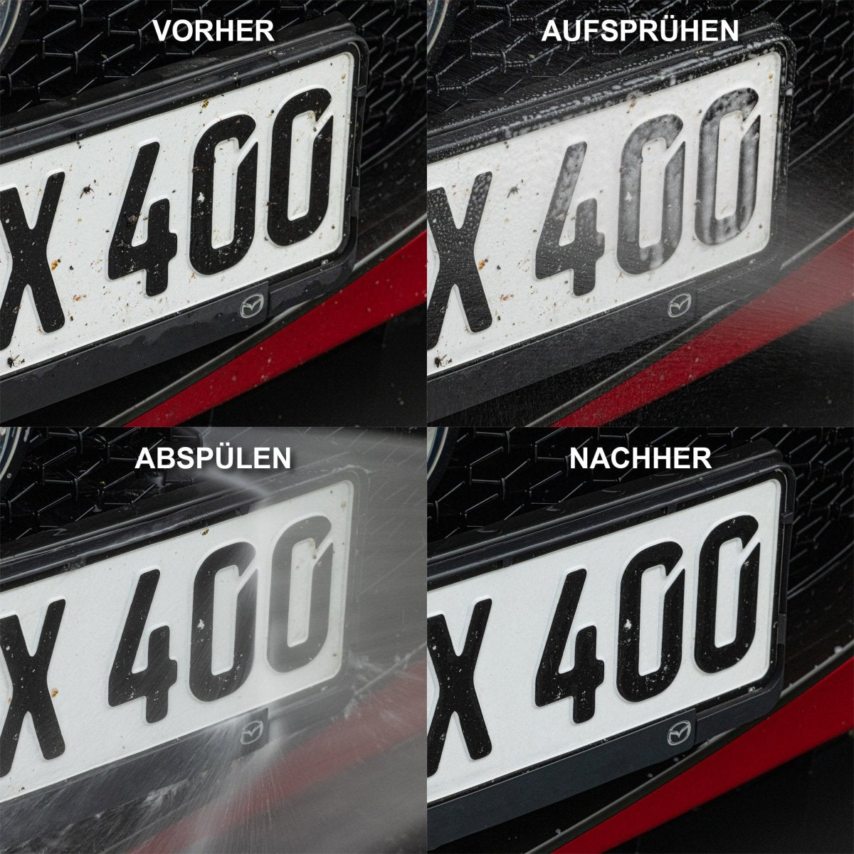 Autoshampoo 4 - in - 1: Shampoo - Insekten - Felgen - Öl - 2,3 Liter löst einfach & effektiv stärkere Verschmutzungen von Lack, Autofolie, Felgen, Glas, Edelstahl, Aluminium, Kunststoff von Straßen - und Umwelt - Schmutz, Insekten, Felgenstaub, Öl, Fett, Salz uvm. - CLEANEXTREME