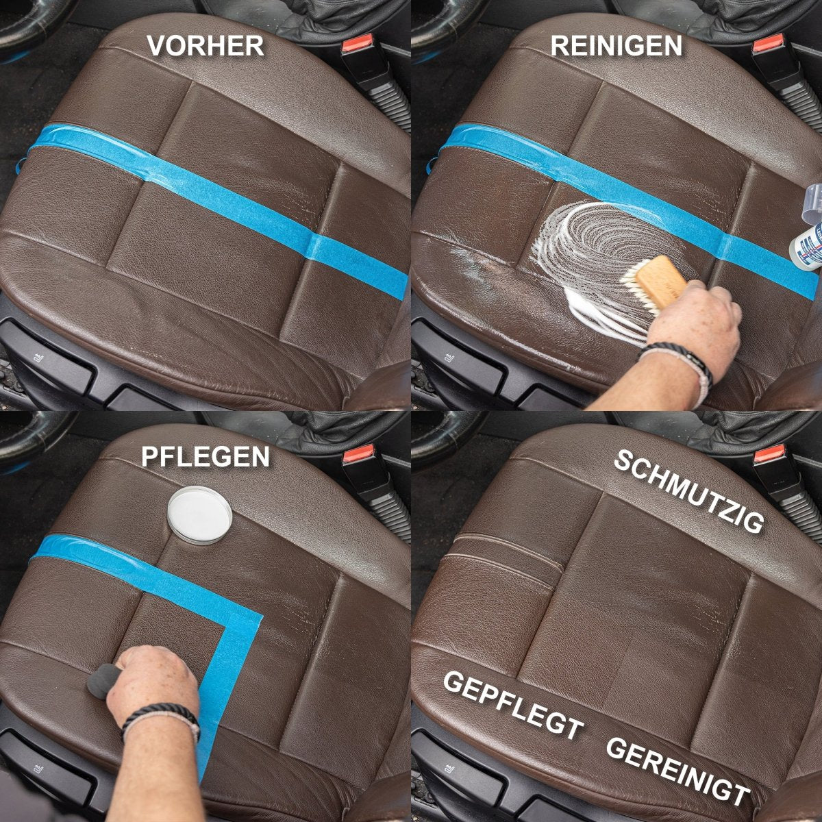 Lederpflege Balsam + Applikations-Schwamm Set - CLEANEXTREME