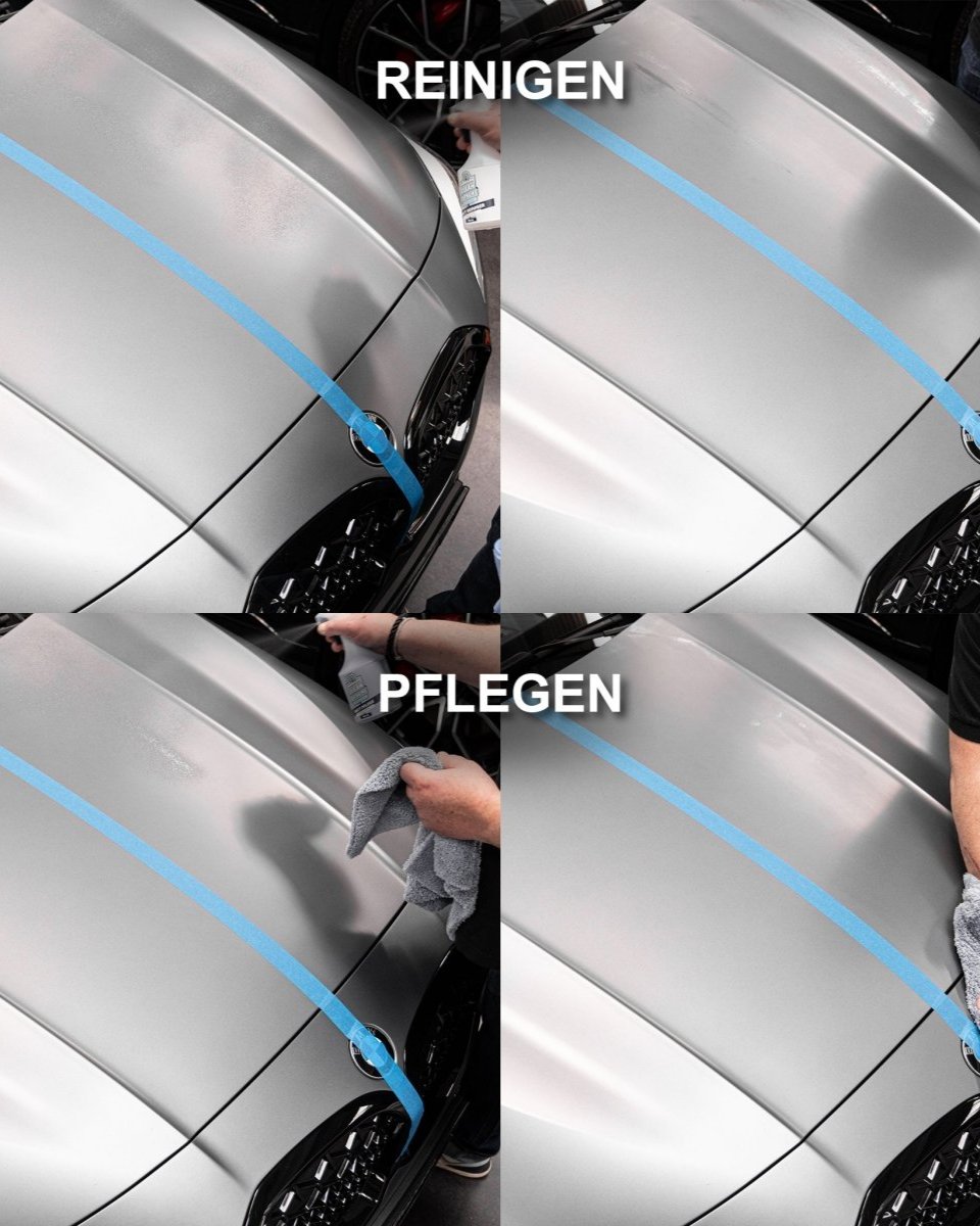 Matt Pflege Folie & Lack + Poliertuch BLAU MAXI Set - CLEANEXTREME