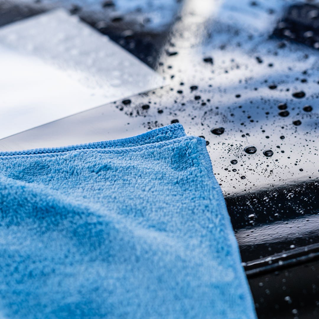 MICRO Poliertuch 40x40cm BLAU - 50 Stück - sehr aufnahmefähige flauschige Faser für ein kratzfreies, rückstandloses und streifenfreies Glanzergebnis - CLEANEXTREME