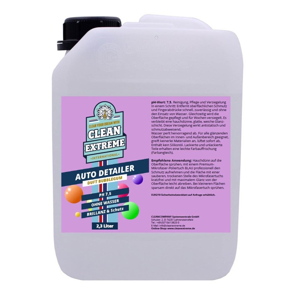 Auto-Detailer Brillanz & Schutz BUBBLEGUM (Lackpflege) - 2,3 Liter - CLEANEXTREME