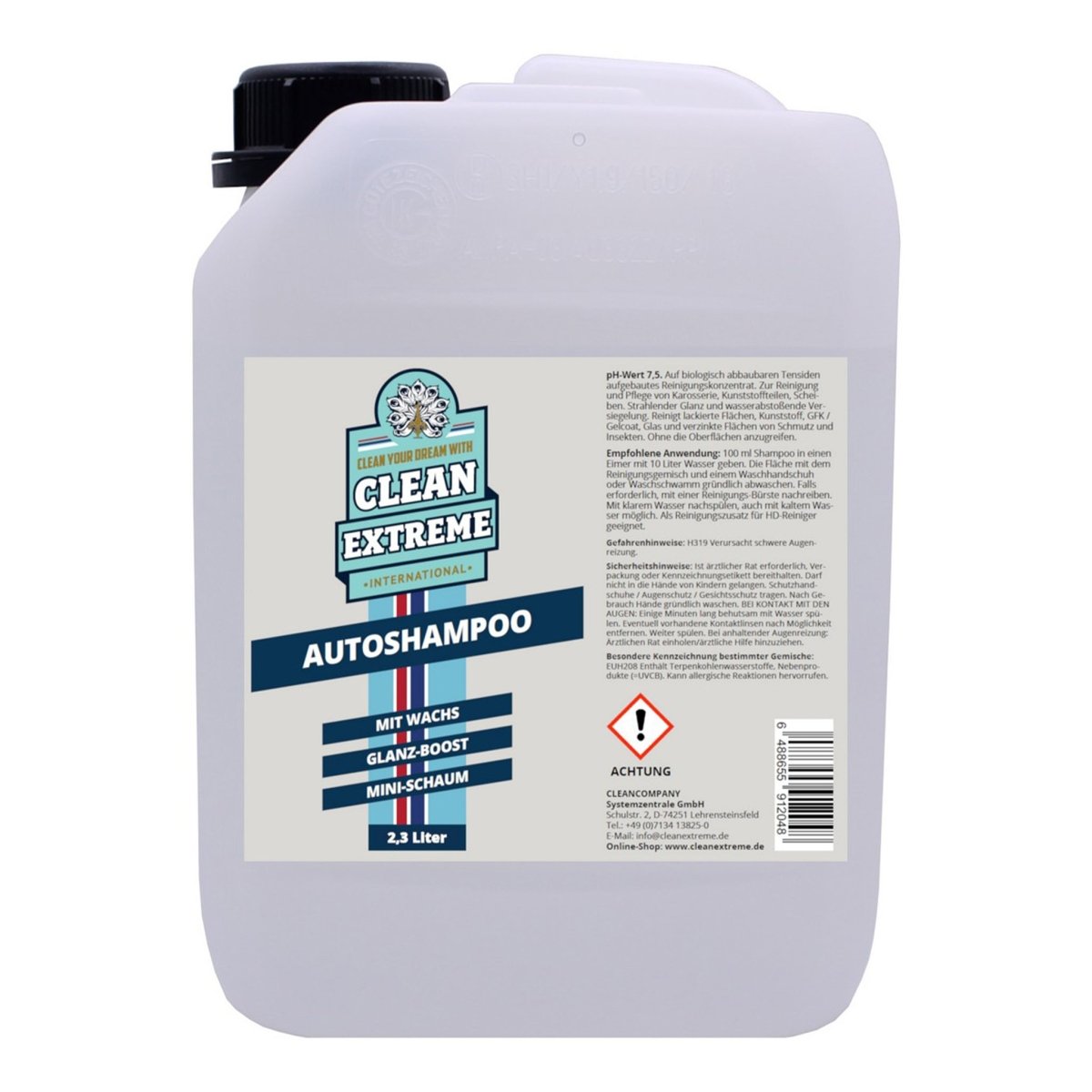 Autoshampoo Konzentrat mit Wachs 2,3 Liter - CLEANEXTREME