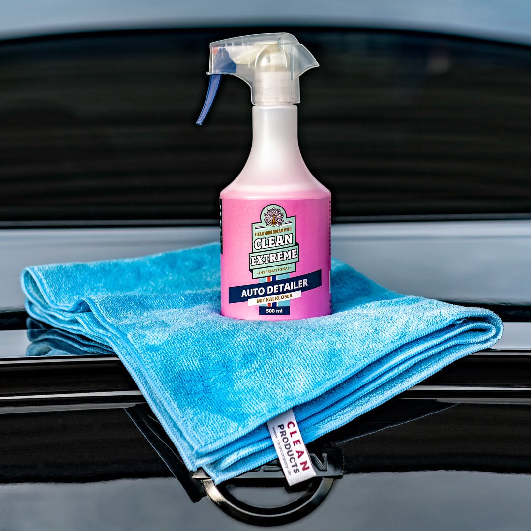Set Auto-Detailer mit Kalklöser (Lackpflege) + Mikrofaser-Poliertuch - CLEANEXTREME