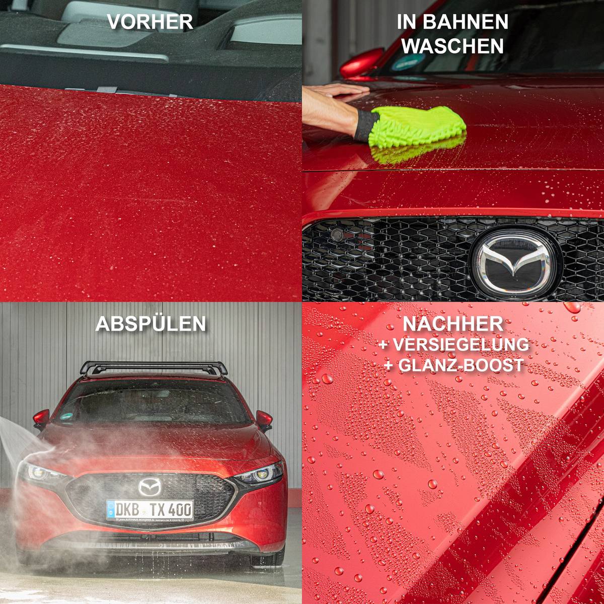Auto-Wasch-Set Base Glanz Lack & Folie inkl. Wasch-Eimer mit Deckel - CLEANEXTREME