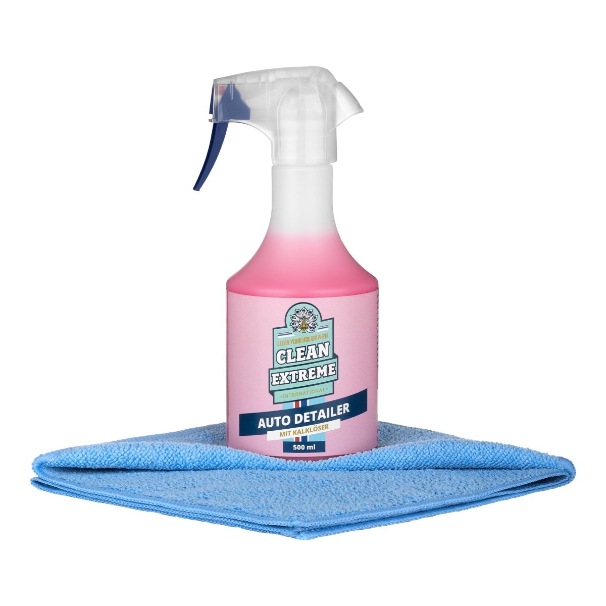 Set Auto-Detailer mit Kalklöser (Lackpflege) + Mikrofaser-Poliertuch - CLEANEXTREME